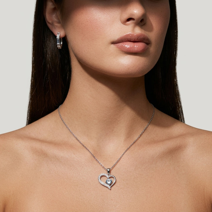 Sophisticated Stone Heart Necklace
