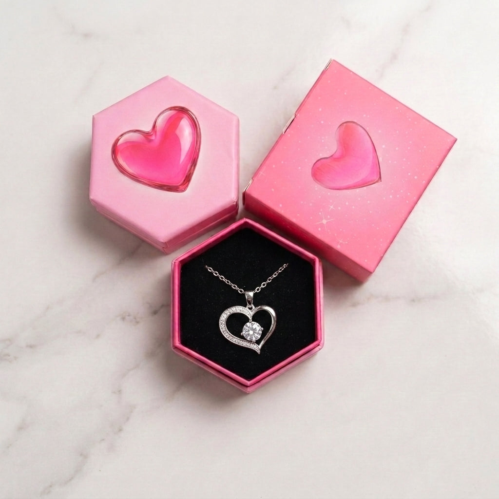 Sophisticated Stone Heart Necklace
