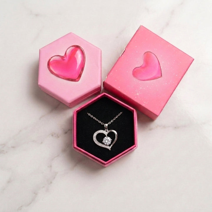 Sophisticated Stone Heart Necklace
