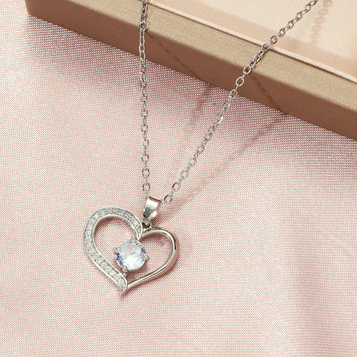 Sophisticated Stone Heart Necklace