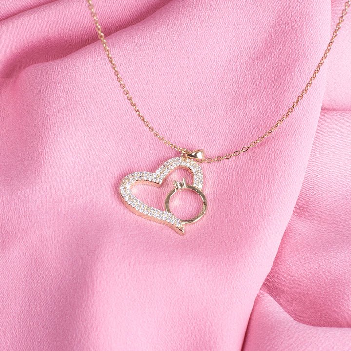 Graceful Heart with Ring Necklace