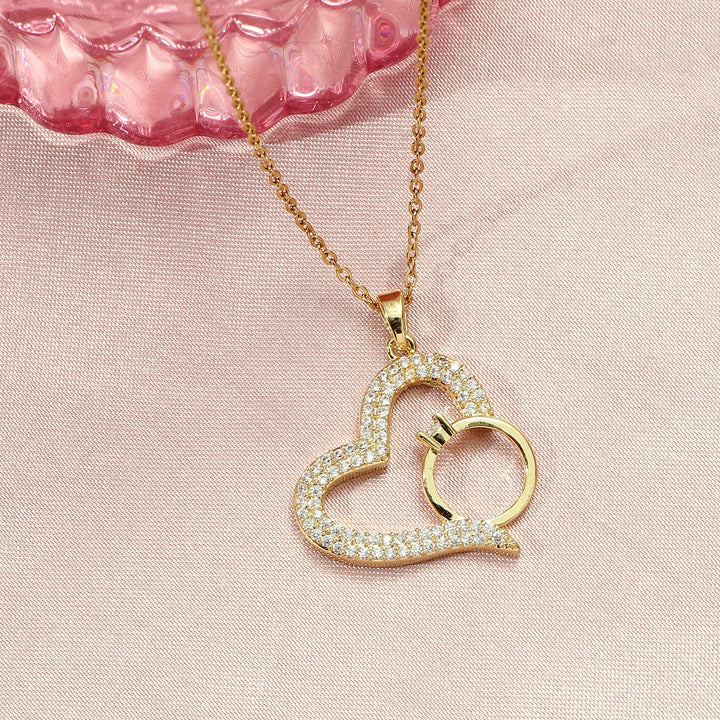 Graceful Heart with Ring Necklace