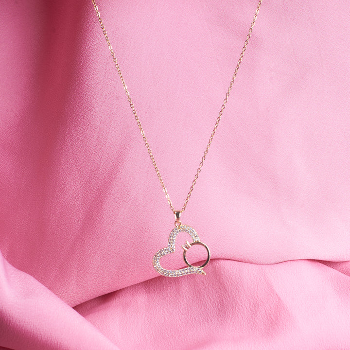 Graceful Heart with Ring Necklace