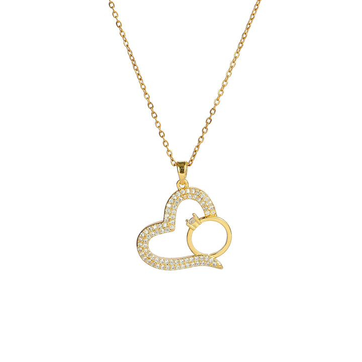 Graceful Heart with Ring Necklace