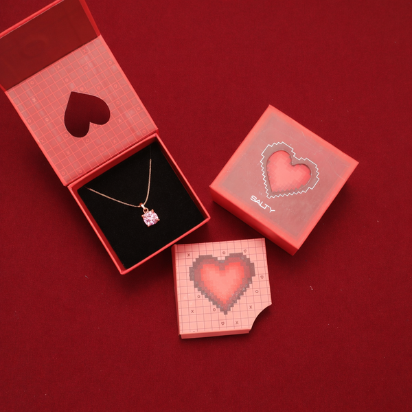 Cupid's Gem Necklace With Valentine Box