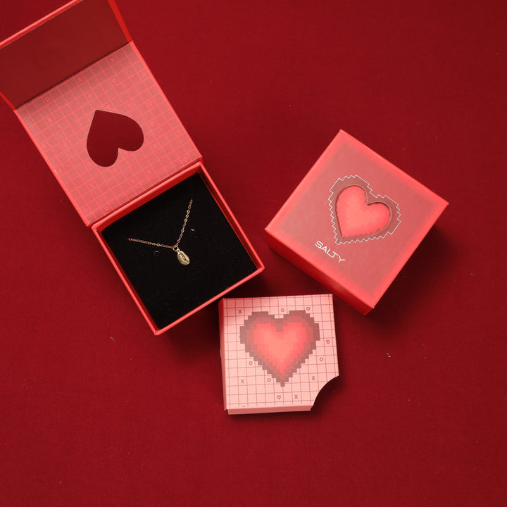 Seashell Charm Necklace With Valentine Box - Salty Accessories