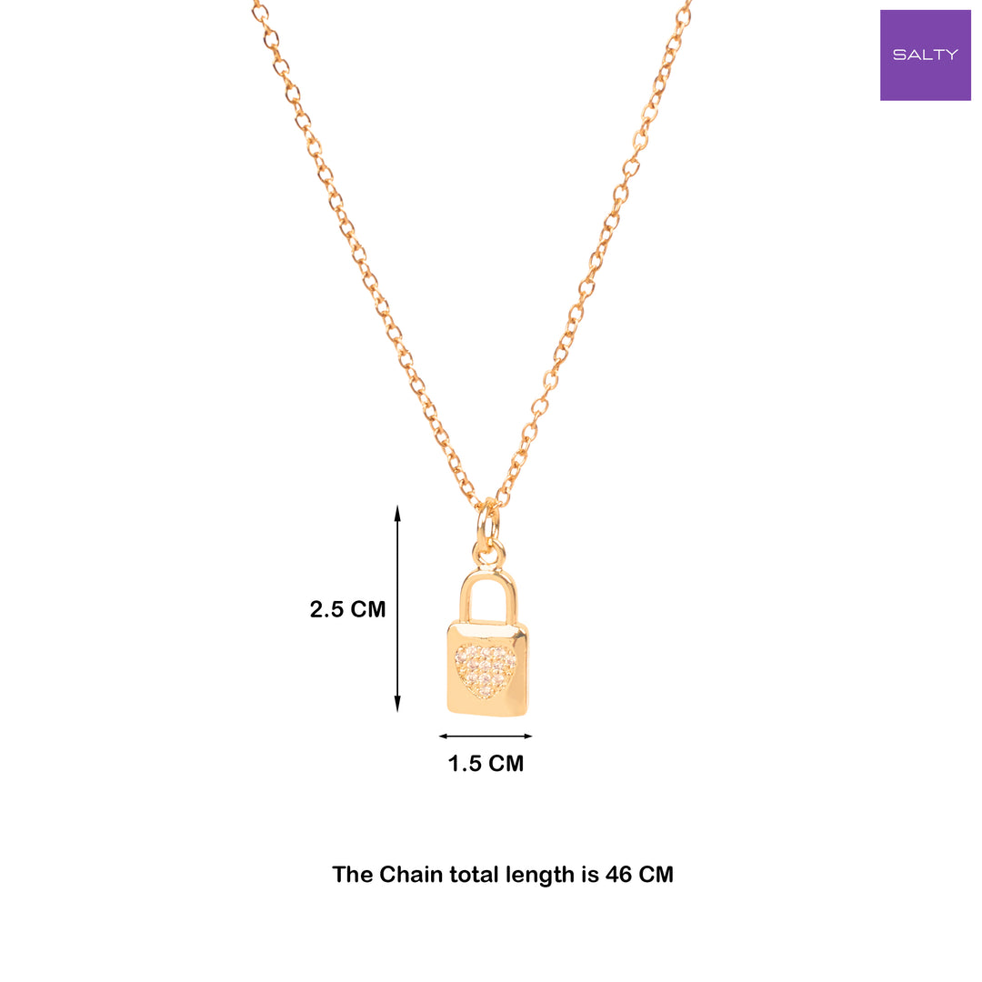Love Lock Charm Necklace
