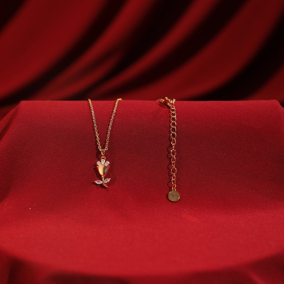 Blooming Grace Necklace With Valentine Box - Salty Accessories