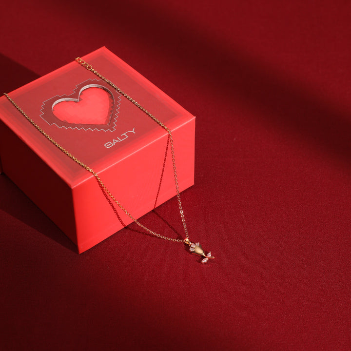 Blooming Grace Necklace With Valentine Box - Salty Accessories