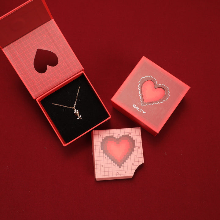 Blooming Grace Necklace With Valentine Box - Salty Accessories