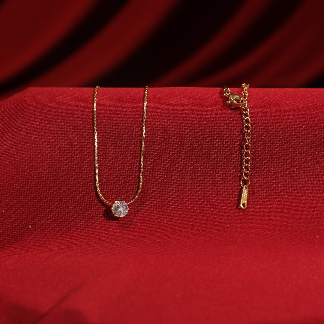 Dewdrop Diamond Necklace - Gold With Valentine Box