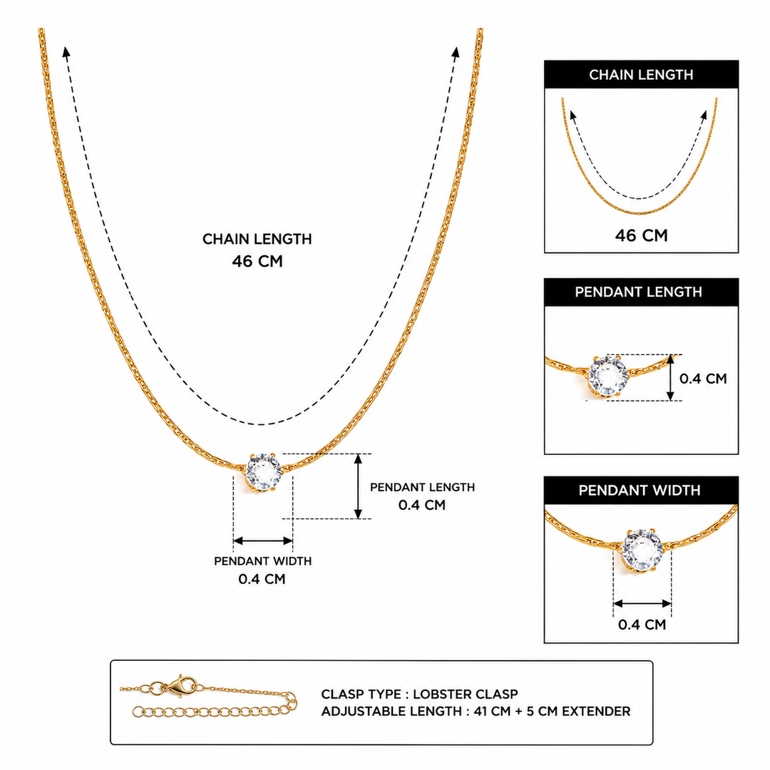 Dewdrop Diamond Necklace - Gold