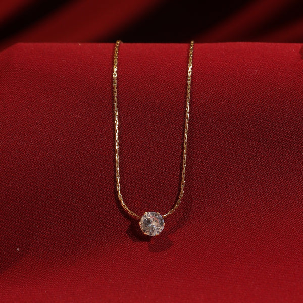Dewdrop Diamond Necklace - Gold