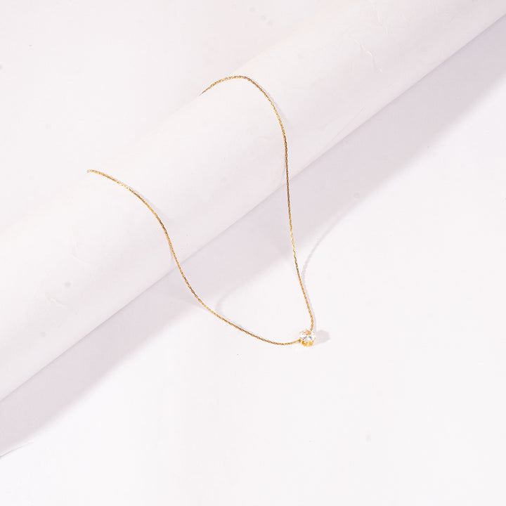 Dewdrop Diamond Necklace - Gold