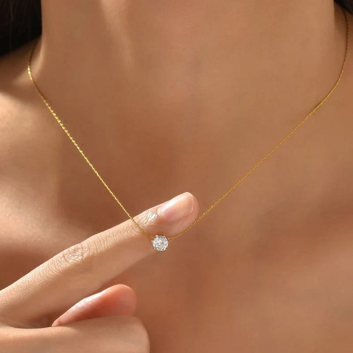 Dewdrop Diamond Necklace - Gold
