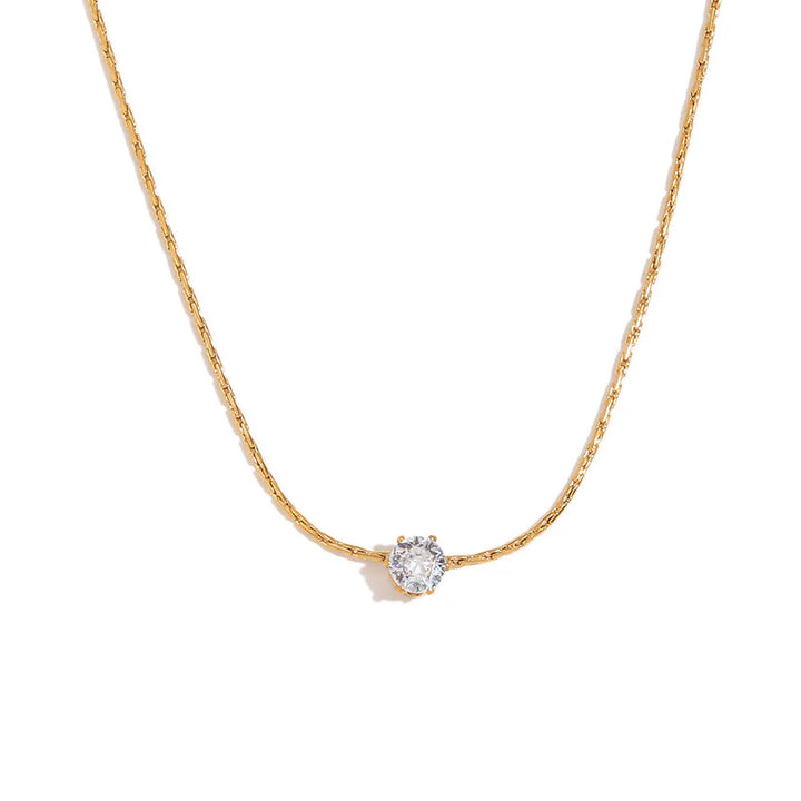 Dewdrop Diamond Necklace - Gold