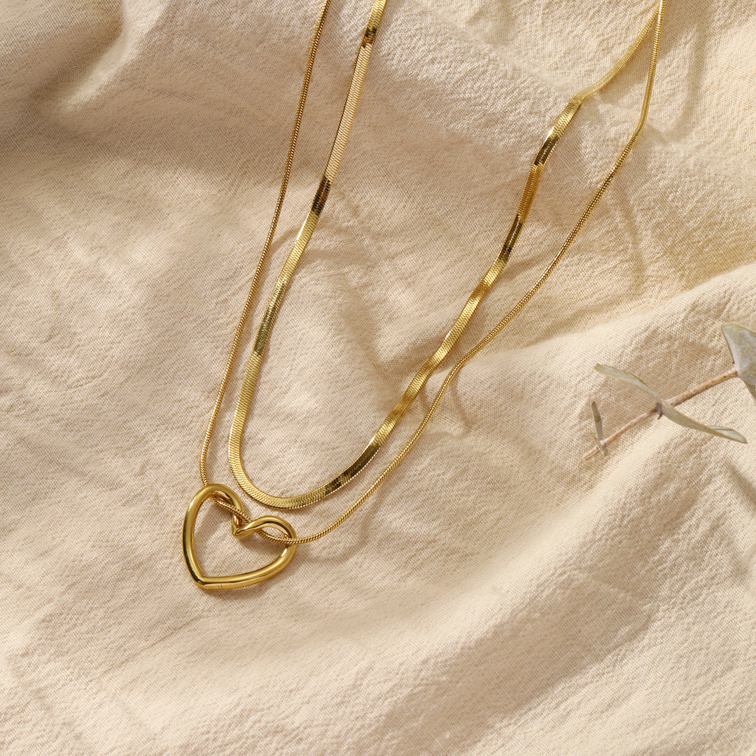 Layers of Love Golden Necklace