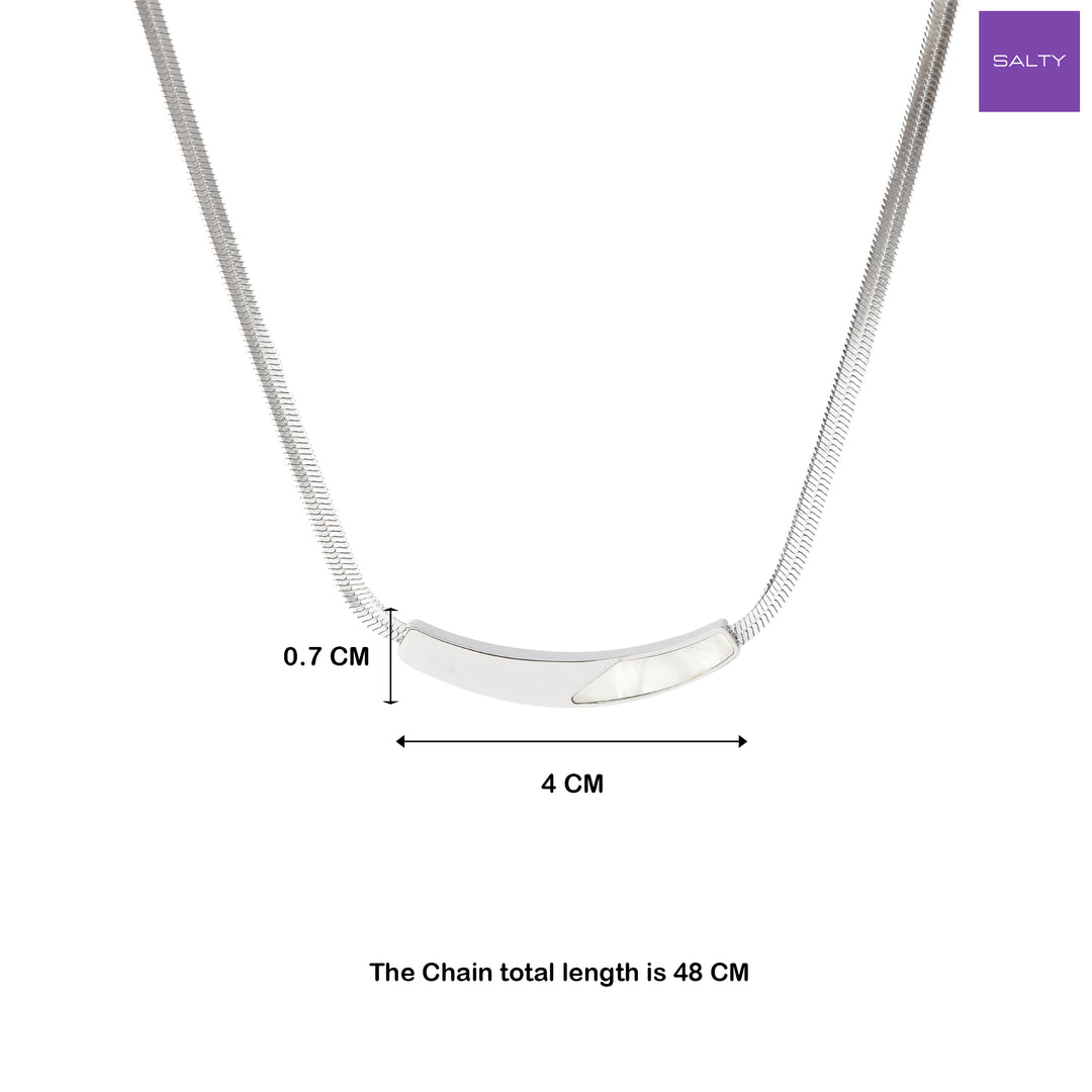 Luna Arc Silver Necklace