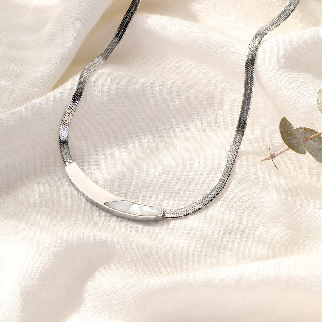 Luna Arc Silver Necklace