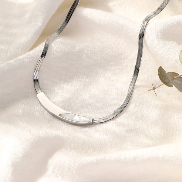 Luna Arc Silver Necklace