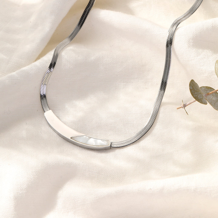 Luna Arc Silver Necklace