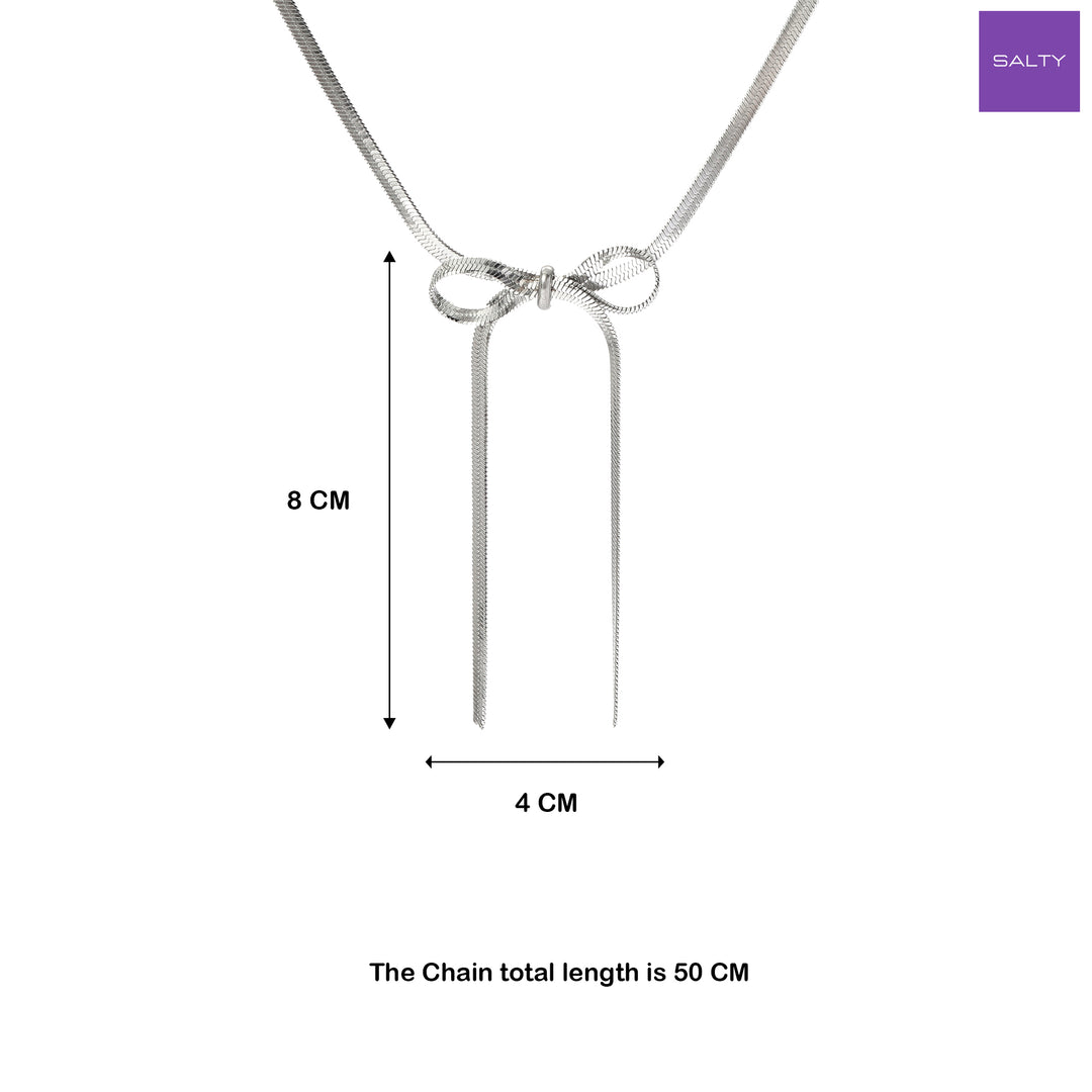 Celestial Bow Silver Necklace