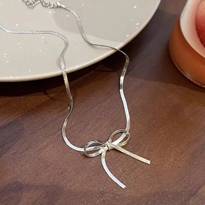 Celestial Bow Silver Necklace