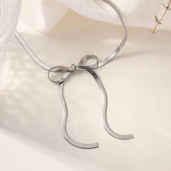 Celestial Bow Silver Necklace