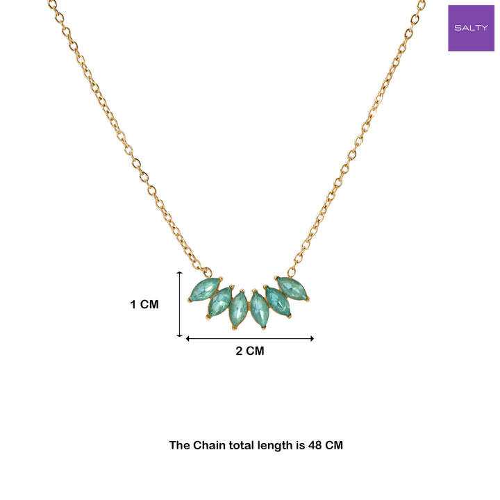 Peony Kiss Blue Necklace