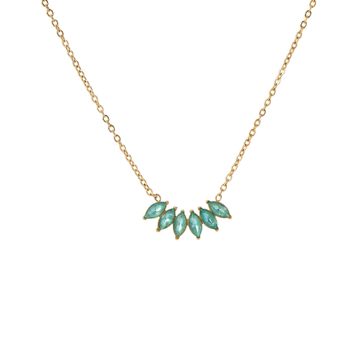 Peony Kiss Blue Necklace