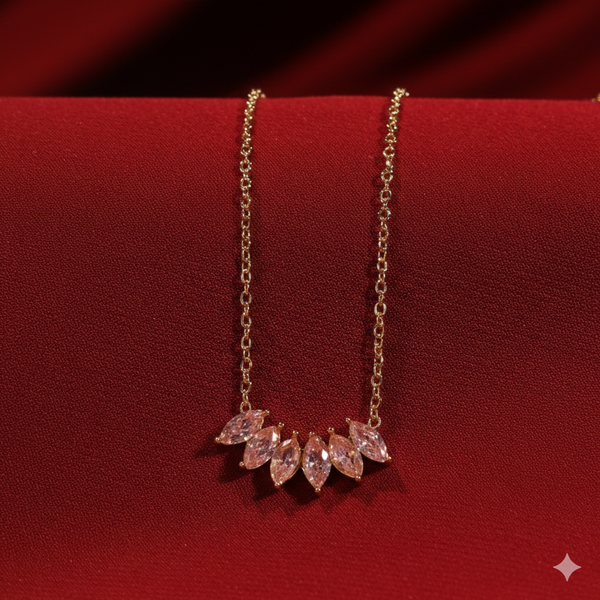 Peony Kiss Pink Necklace