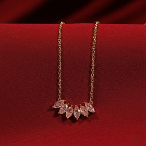 Peony Kiss Pink Necklace
