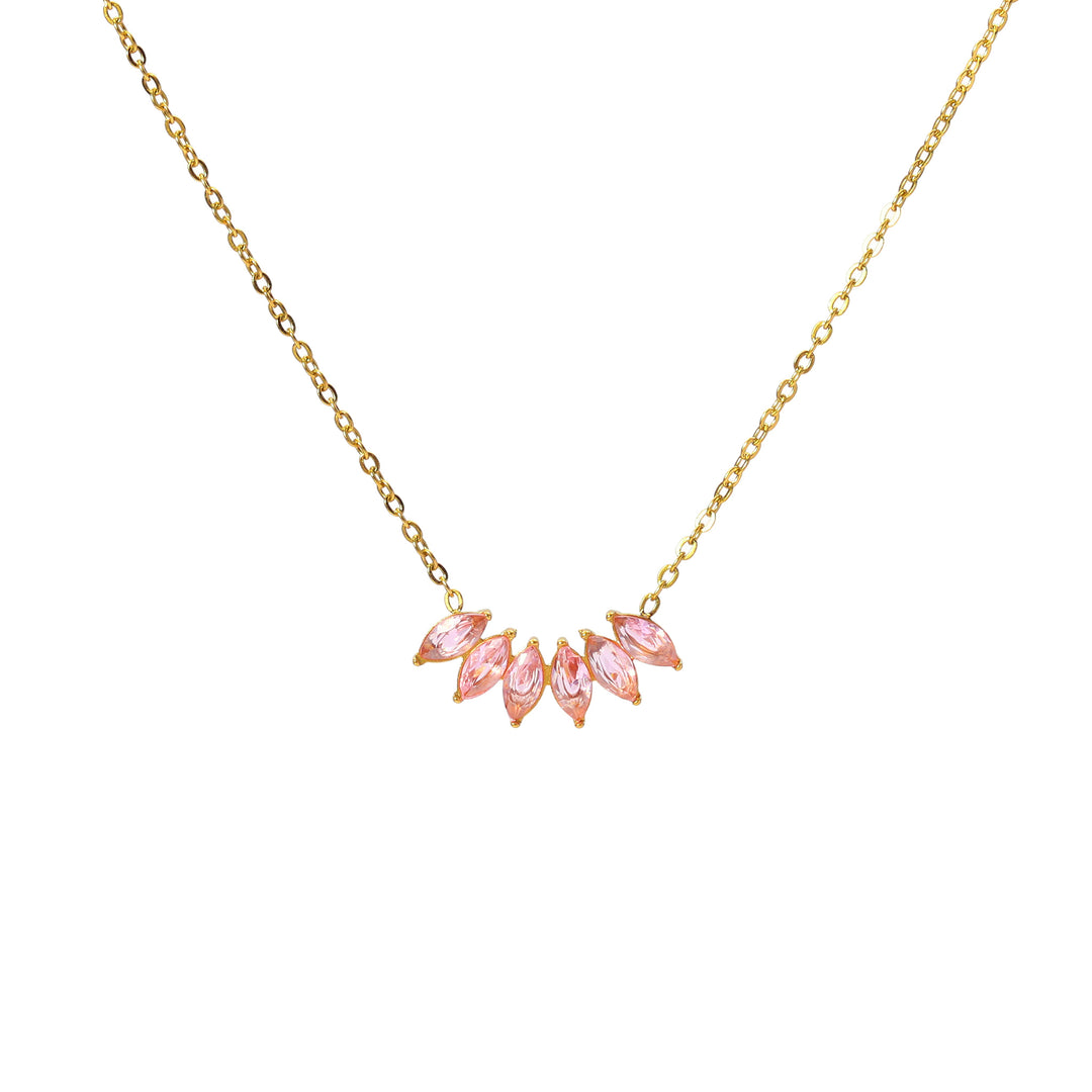 Peony Kiss Pink Necklace