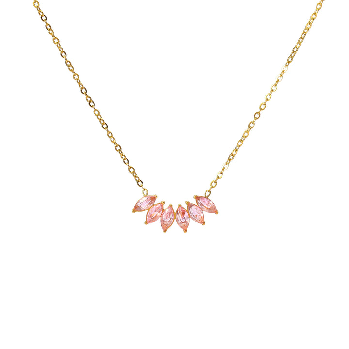Peony Kiss Pink Necklace