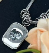 Sweetheart Vintage Silver Necklace