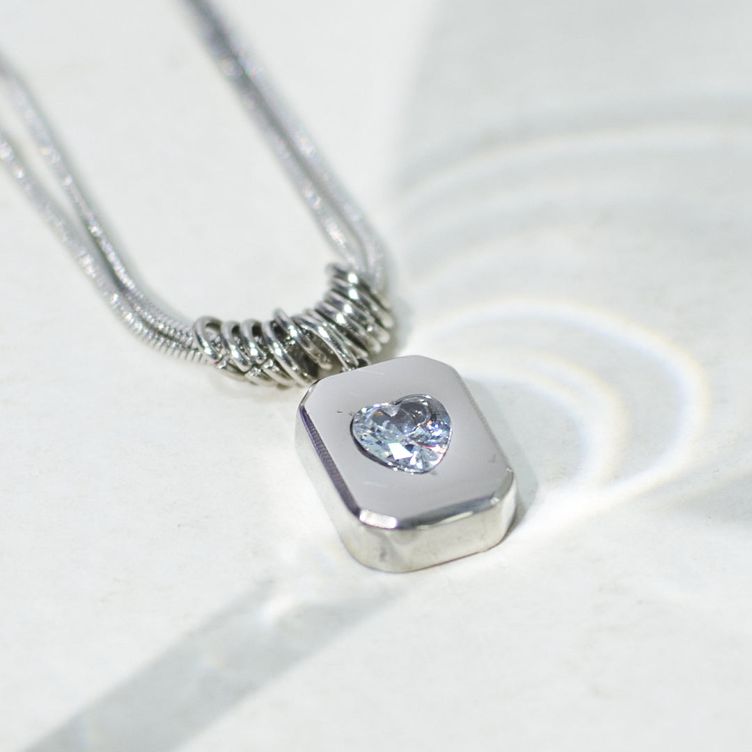 Sweetheart Vintage Silver Necklace