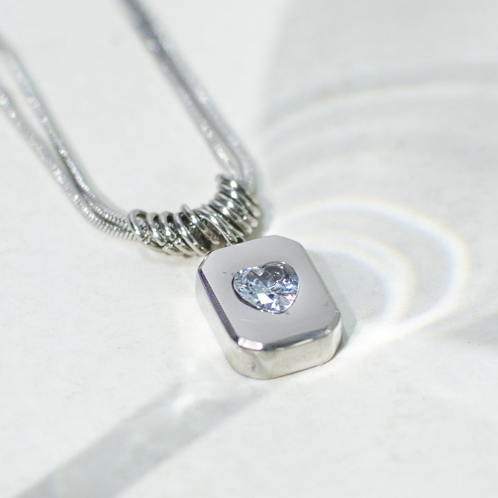 Sweetheart Vintage Silver Necklace