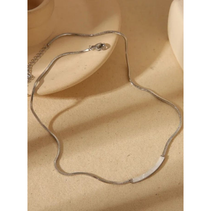 Satin Shine Silver Necklace