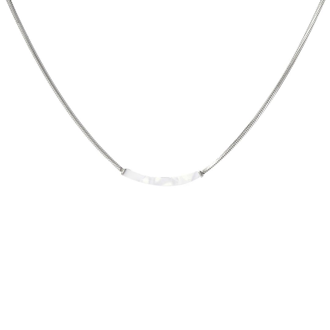 Satin Shine Silver Necklace