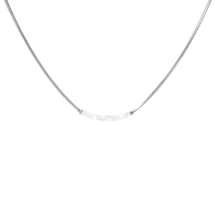 Satin Shine Silver Necklace