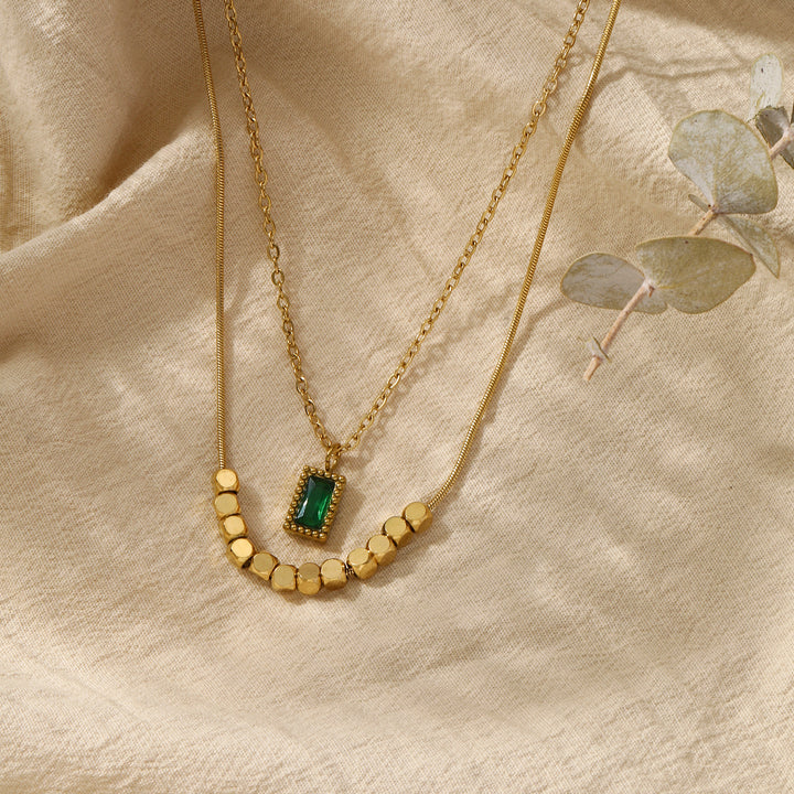 Emerald Vine Necklace - Gold