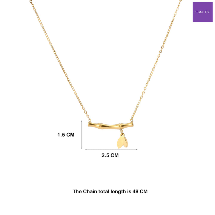 Bamboo Bloom Golden Necklace
