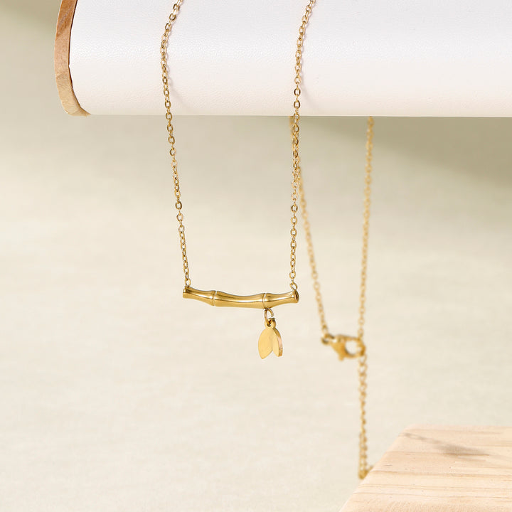 Bamboo Bloom Golden Necklace