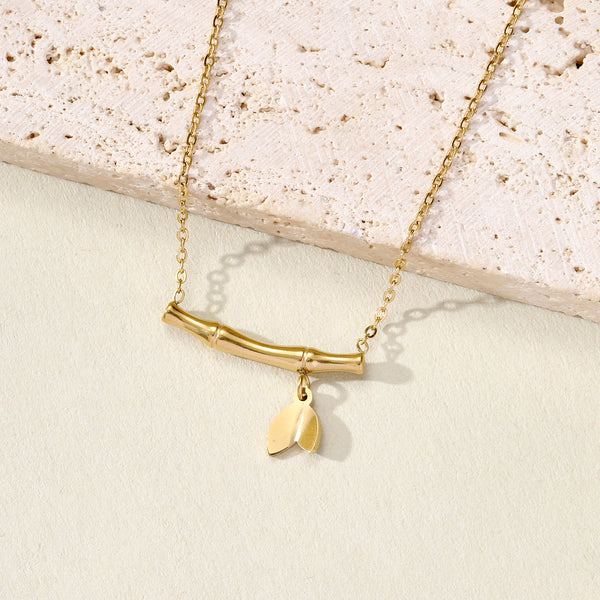 Bamboo Bloom Golden Necklace