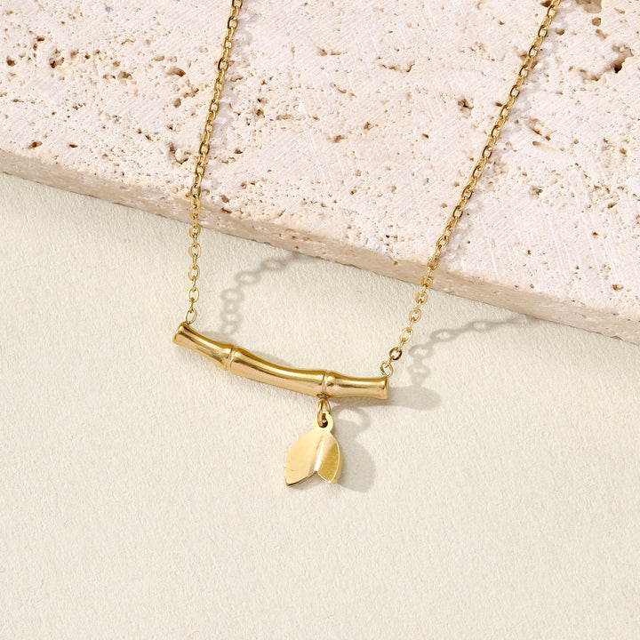 Bamboo Bloom Golden Necklace