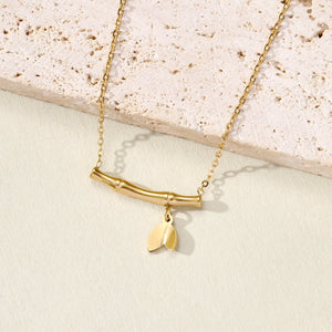 Bamboo Bloom Golden Necklace