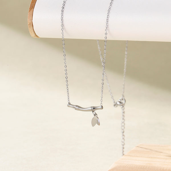 Bamboo Bloom Silver Necklace