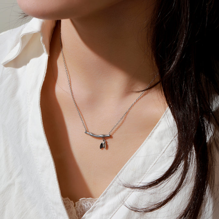 Bamboo Bloom Silver Necklace