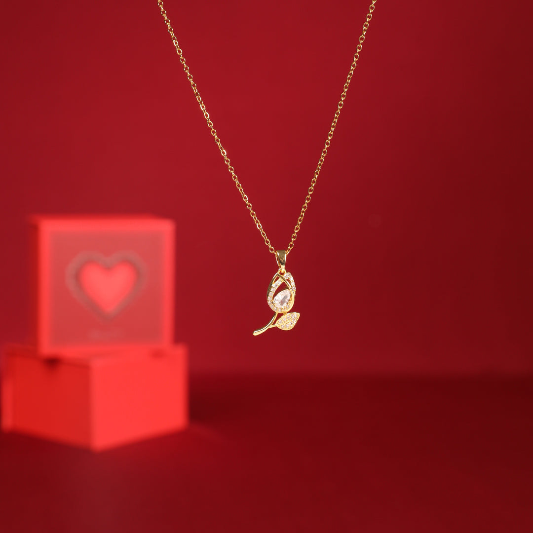 Amethyst Dew Necklace With Valentine Box - Salty Accessories