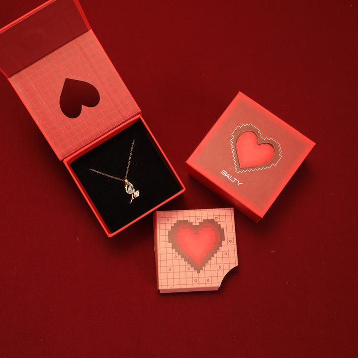 Amethyst Dew Necklace With Valentine Box - Salty Accessories